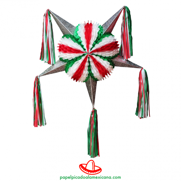 Piñata plegable tricolor