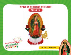 Adorno papel Virgen Guadalupe