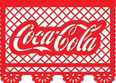 Papel Picado Personalizado Coca cola