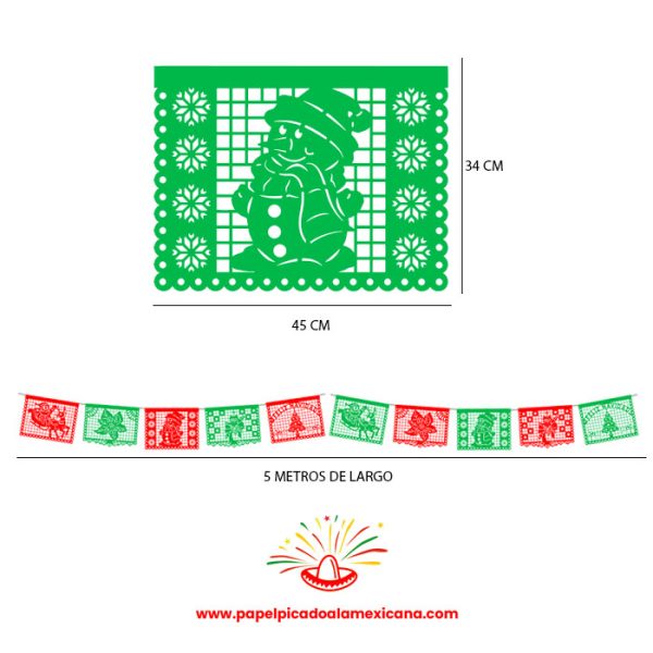 Enramada Navideña papel Picado