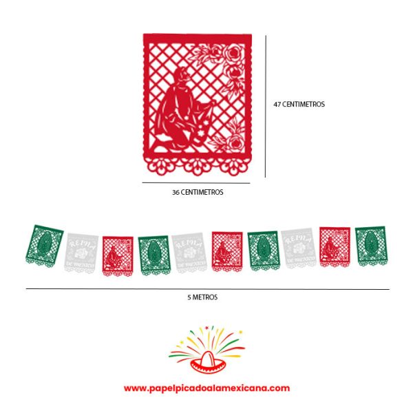 Papel Picado Virgen de Guadalupe